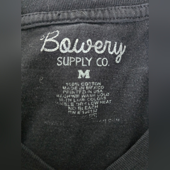 Bowery Black Graphic T-Shirt with Reflective Sunglasses Design - Picture 5 of 5